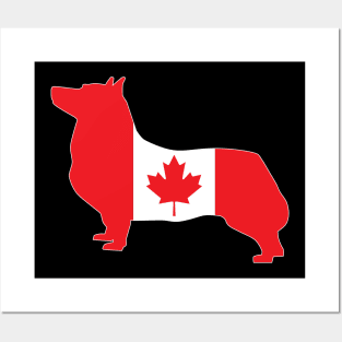 Swedish Vallhund Canada Flag Filled Posters and Art